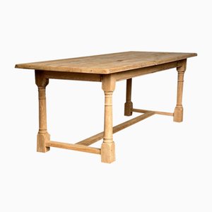 French Farmhouse Dining Table in Bleached Oak, 1925