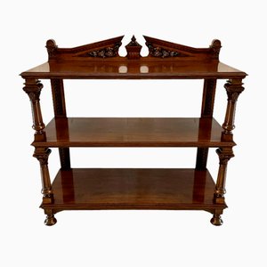 Antique Carved Oak Dumbwaiter, 1880