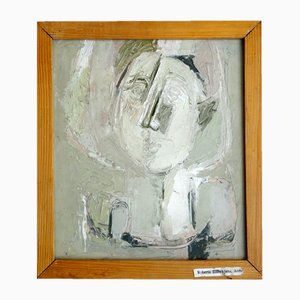 Robert Elibekyan, Portrait, 1975, Huile sur Contreplaqué