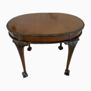 Antique Oval Centre Table in Carved Mahogany, 1880