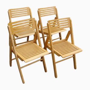 Vintage Folding Chairs, 1980s, Set of 4