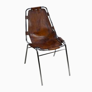 Stuhl aus Metall & Leder von C. Perriand für the Arcs, 1960