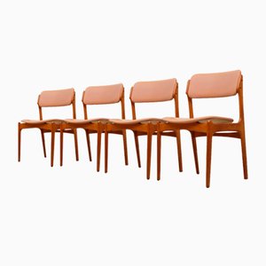Mid-Century Danish Chairs by Erik Buch for O.D. Møbler, 1970s, Set of 4