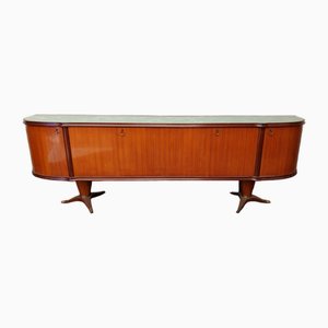 Italian Buffet in Wood with Glass Top from La Permanente Mobili Cantù, 1950s