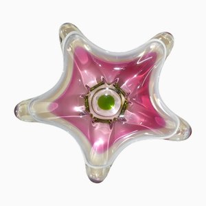 Tricolor Star Bowl in Murano Glass