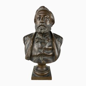 Bronzestatue des Premierministers Léon Gambetta von Jean Bulio, Frankreich, 1930