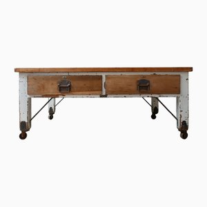 Antiker Bakers Prep Table aus Holz