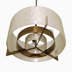 Mid-Century Brass Ceiling Lamp by Kaiser, Germany, 1960s