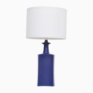 Moderne dänische Blaue Mid-Century Keramik Tischlampe von Atelier Knabstrup, 1960er