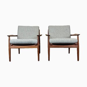 Set of Vintage Teak Armchairs by Svend Aage Eriksen for Glostrup, 1970s