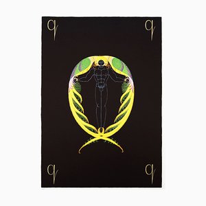 Erté, Prueba de artista: Letra Q, Serigrafía de edición limitada, 1976