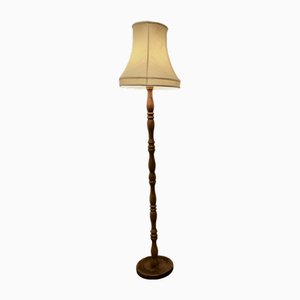 Turned Beech Floor Standing Lamp