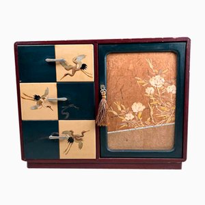Grúa Haribako vintage (caja de agujas), años 50-60, Japón