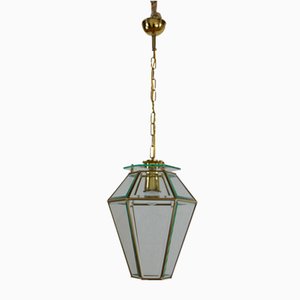 Mid-Century Italian Lanter Pendant Lamp in the style of Adolf Loose Style, 1950s