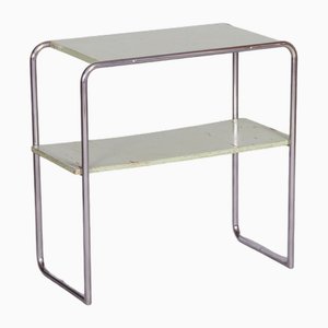 Bauhaus Side Table in Chrome-Plated Steel by John Hagemann for Thonet, 1930s