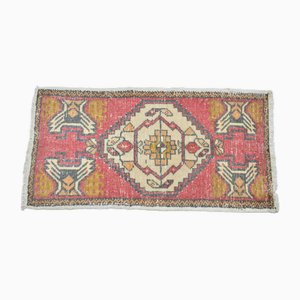 Small Modern Red Oushak Entryway Rug