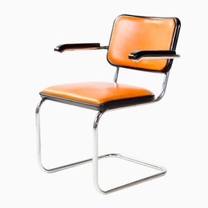 Vintage Leather Cesca Chair by Marcel Breuer for Thonet, 1970s