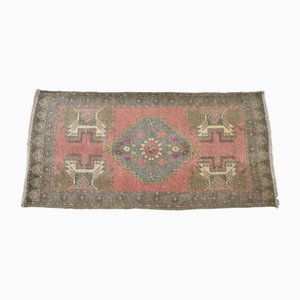 Tapis de Porte Oushak Vintage en Pastel