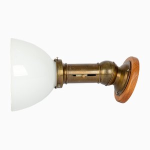 Brass Industrial Bauhaus Wall Lamp, 1930s