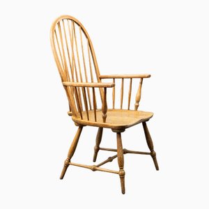 Fauteuil Windsor à Dossier Haut en Chêne, 1920