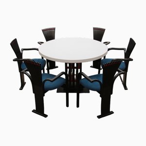 Totem Dining Chairs with Table by Torstein Nilsen for Westnofa, 1980, Set of 7