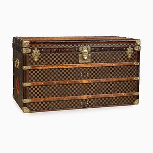 Antique French Trunk in Damier Canvas from Louis Vuitton, 1900