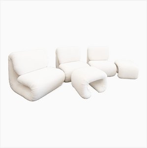Loungers 1500 Series by Etienne Henri Martin, 1960s, Set of 5