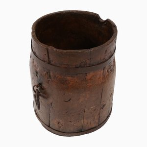 Large Antique Wooden Barrel, 1700s