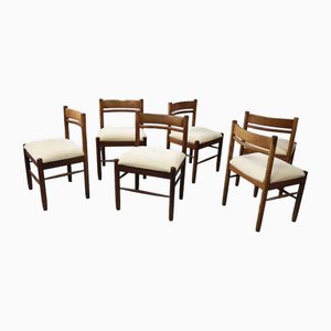 Wengé Dining Chairs, 1960s, Set of 6