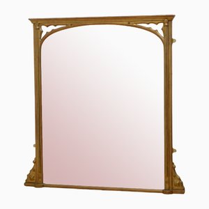 Victorian Gothic Revival Gilded Wall Mirror, 1880s