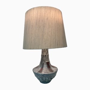 Large Brutalist Table Lamp with Ceramic Foot, 1960s