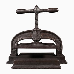 English Victorian Cast Iron Flower Press, 1850s