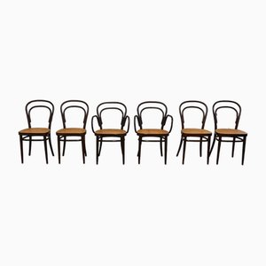 Nr. 214 Stühle von Michael Thonet für Thonet, 1980er, 6er Set