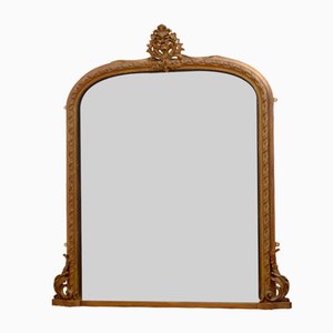 Large Antique Gilded Wall Mirror, 1850
