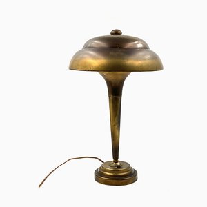 Mid-Century Brass Table / Desk Lamp, France, 1940s