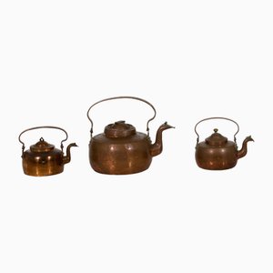 Copper Kettles, 1750s, Set of 3