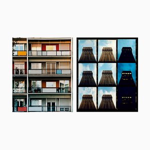 Richard Heeps, 49 Via Dezza at Sunset + Torre Velasca Time Lapse, Mailand, 2018-2019, Fotografien, Gerahmt, 2er Set