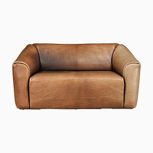 Ds-47 Neck Leather Two-Seat Sofa from De Sede, Switzerland, 1970s