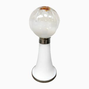 Lámpara de mesa de pie italiana vintage de cristal de Murano de Mazzega, años 60