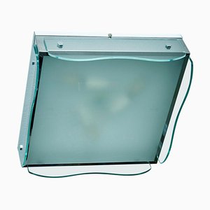 Flush Mount in Clear Glass, Italy, 1960s