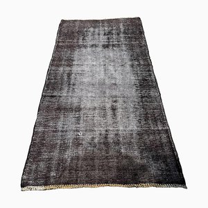 Tapis Vintage en Laine Over-Dyed Black, Turquie, 1970s