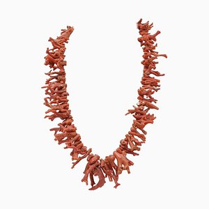Retro Italian Coral Branches Necklace, 1950s