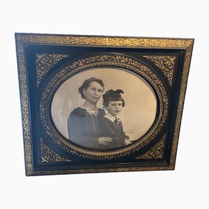 Antique Frame with Family Portrait