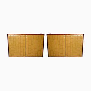 Leather Sideboards, 1970s, Set of 2