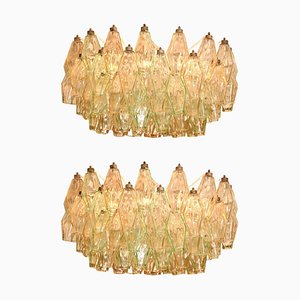 Poliedri Ceiling Lights attributed to Carlo Scarpa for Venini, 1958, Set of 2