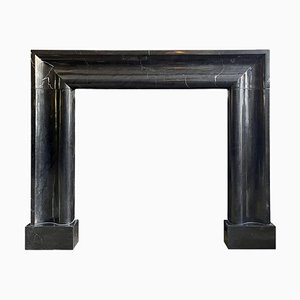 Large Black Marble Bolection Fireplace Mantel