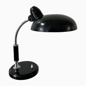 Table Lamp in Black Metal and Chrome from Helo Leuchten, 1945