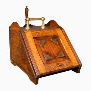 Purdonio de carbón victoriano inglés antiguo, década de 1890. Juego de 2