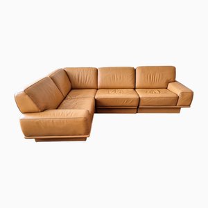 Mid-Century Leather Sectional Corner Sofa from de Sede, Switzerland, Set of 4