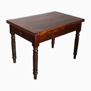 Italian Kitchen Table with Opening Top in Poplar, 19th Century